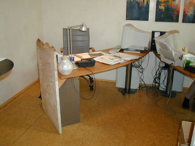 PC-Tisch in Multiplex Buche