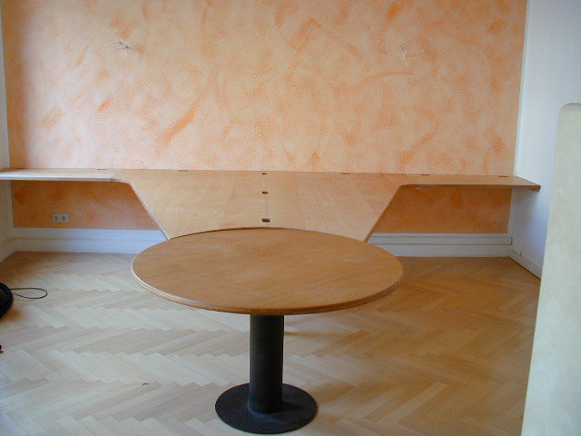 PC-Tisch in Multiplex Buche